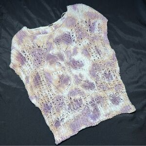 Size S: Free People Tie Dye Diamond in the Rough Pullover Knit Sweater